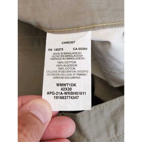 NWT Wrangler Workwear Technician Pants Men's 42x30 Brown Relaxed Fit Straight‎ - Picture 8 of 8